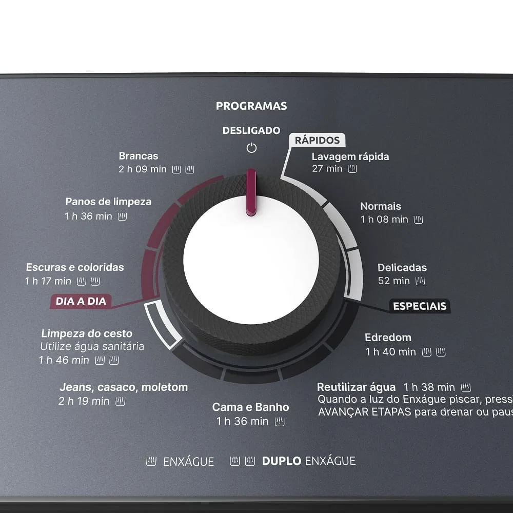 Lavadora de Roupas Automática Mueller 13Kg Ultracentrifugação e Ciclo Rápido Branca MLA13 – 220 Volts - Imagem 8